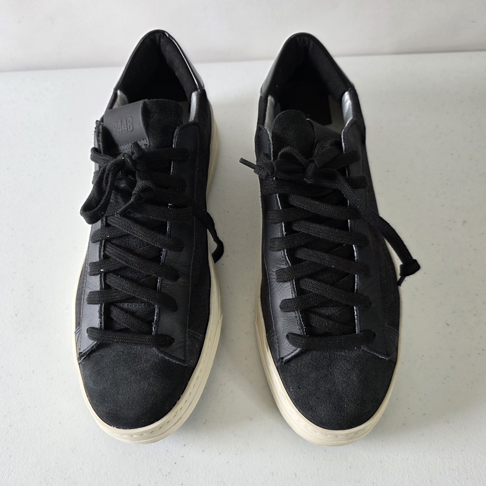 P448 Jack Sneakers Size 42 Men's 9.5-10 Women's 11.5-12 Black Lace-up Shoes